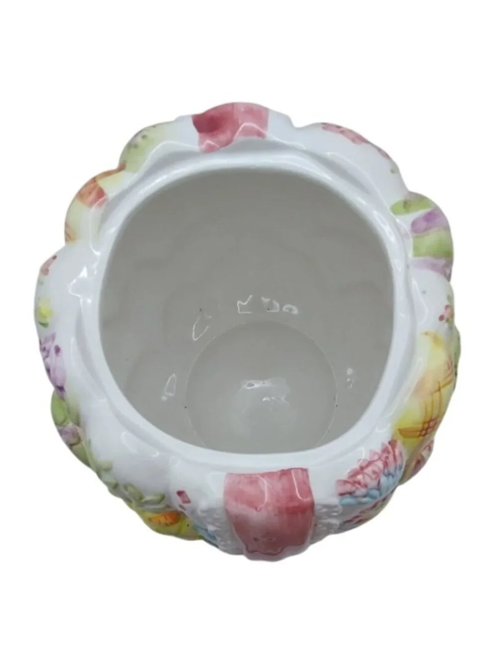 PBC International Pastel Multicolor 3D Easter Egg Ceramic Cookie Jar Cottagecore